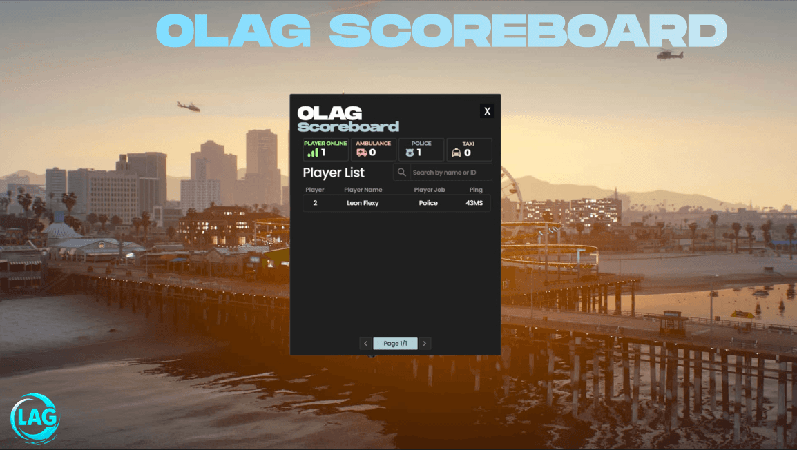 0Lag Scoreboard | [ESX, QBCore]