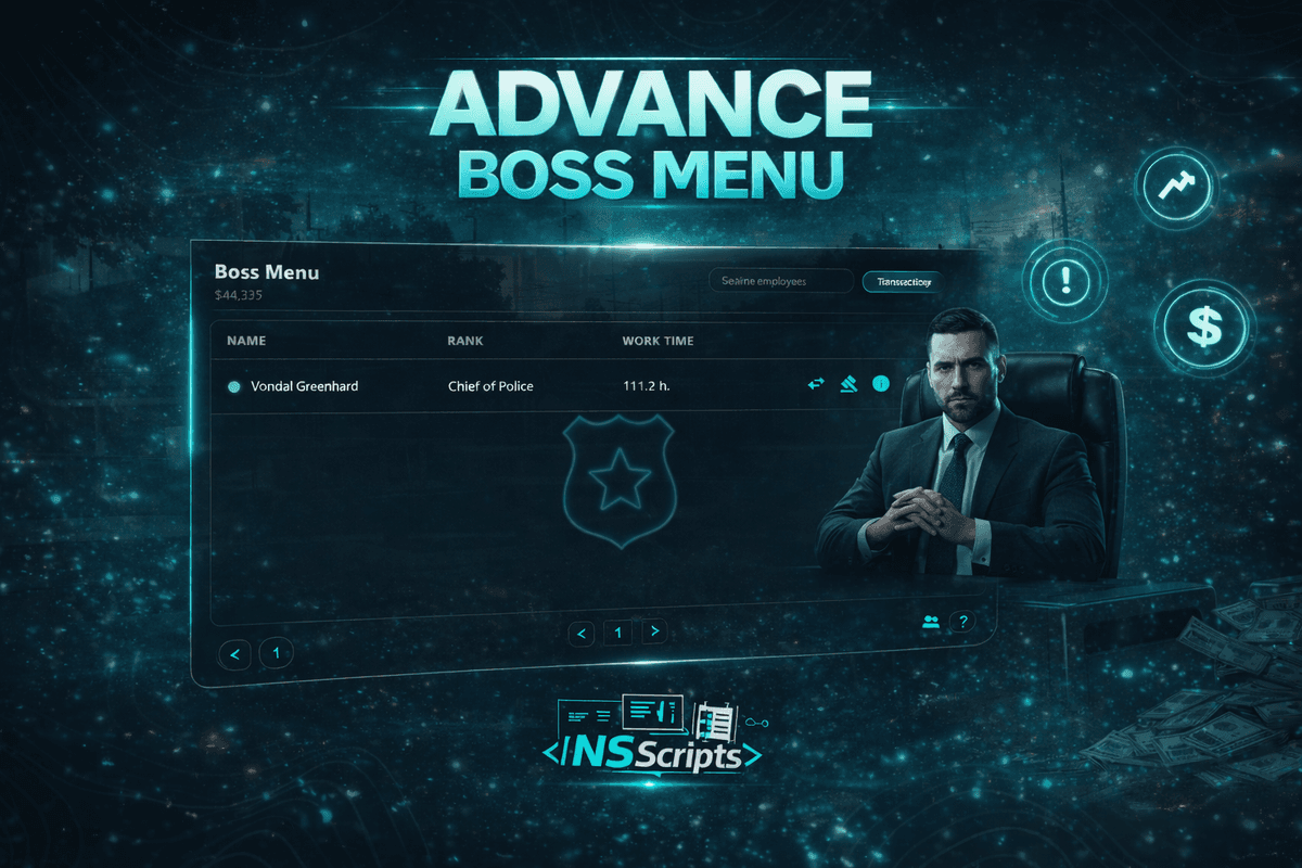 nss fivem Advance Boss Menu Script - Modern Boss Management UI