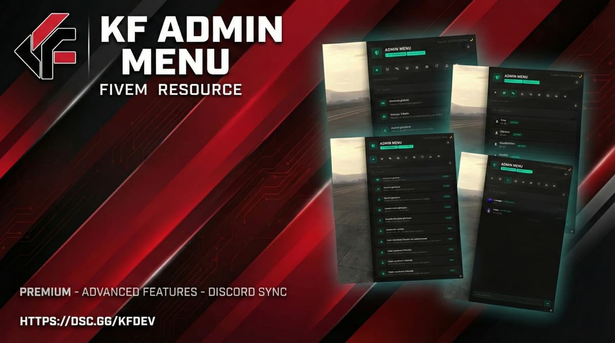 KFDev FiveM Advanced Admin Menu Script - Discord Sync