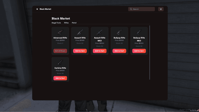 Black Market FiveM Script for ESX, QBCore & QBox Roleplay | GitHub