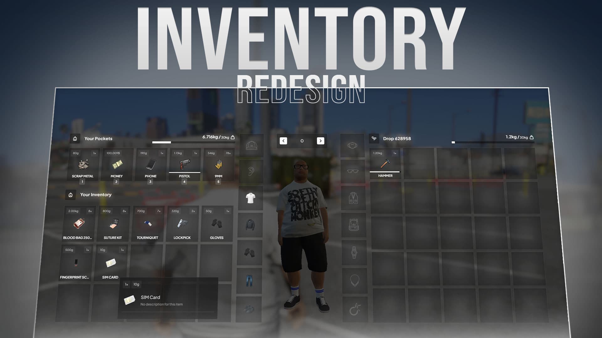 Inventory Redesign with Clothing Slots
