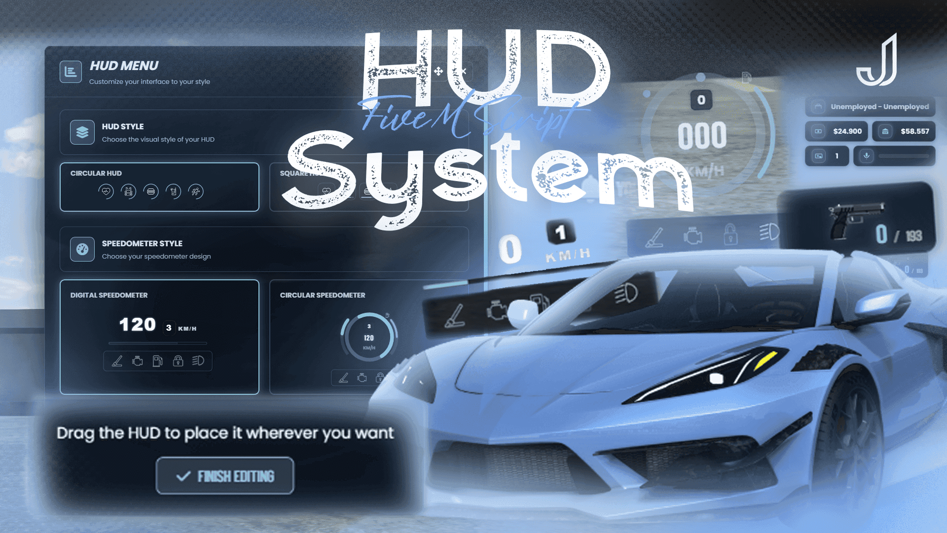 Jota Dev HUD System For FiveM Server