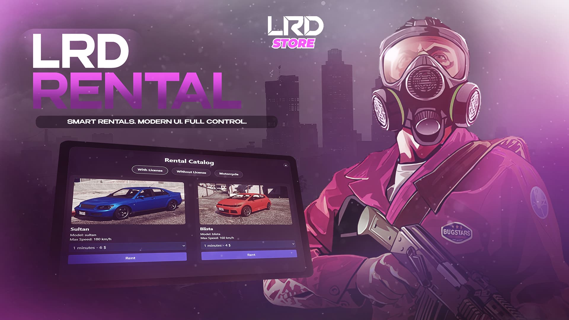 LRDDEV LRD LOCATION - Configurable vehicle rental script for FiveM