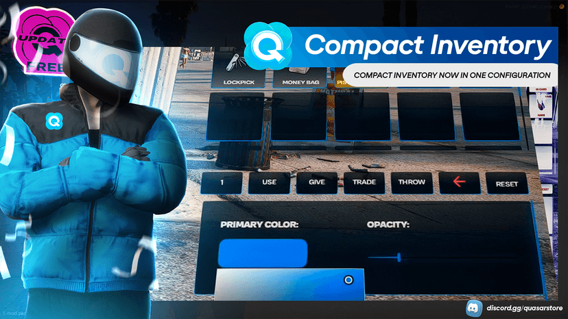 Quasar Inventory & Compact Mode Script for FiveM | Quasar Store