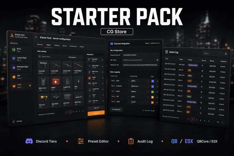 Starter Pack - FiveM Admin Script | CG Store