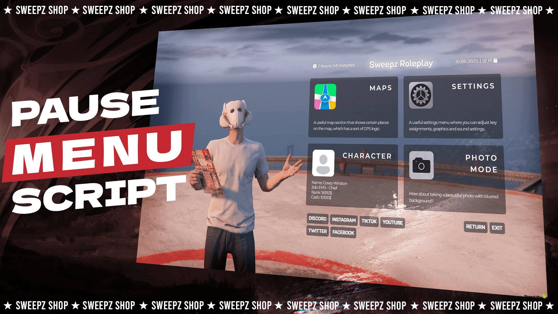 Sweepz Pause Menu