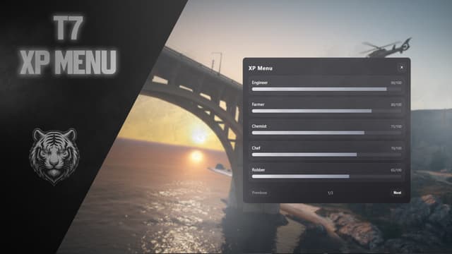 T7 XP Menu - Free FiveM Script | T7 Development