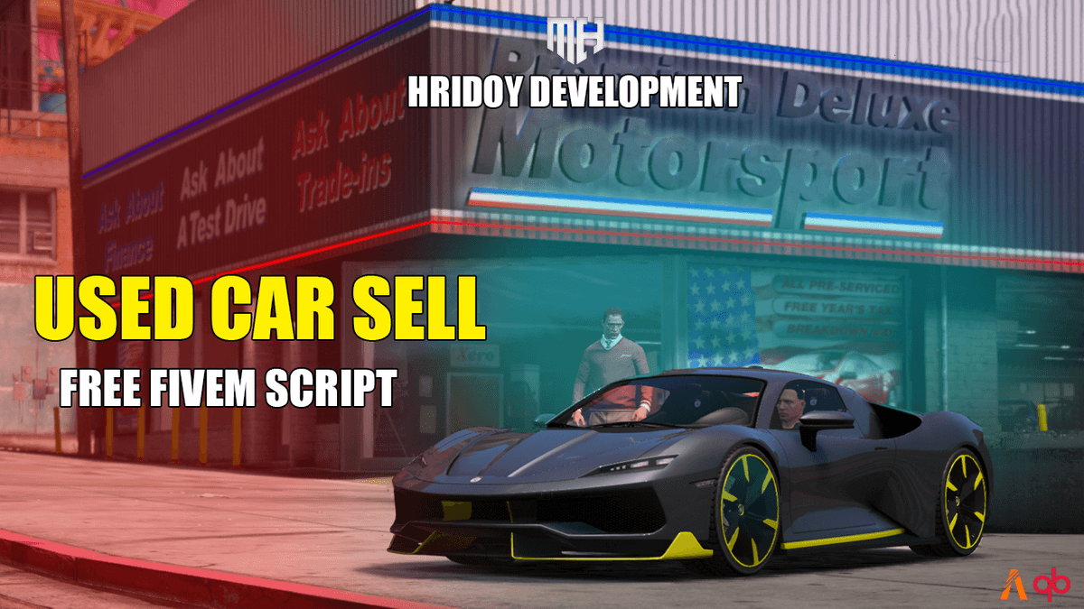 Used Car Sell Fivem Script [QBCore] | Hridoy-Developmet